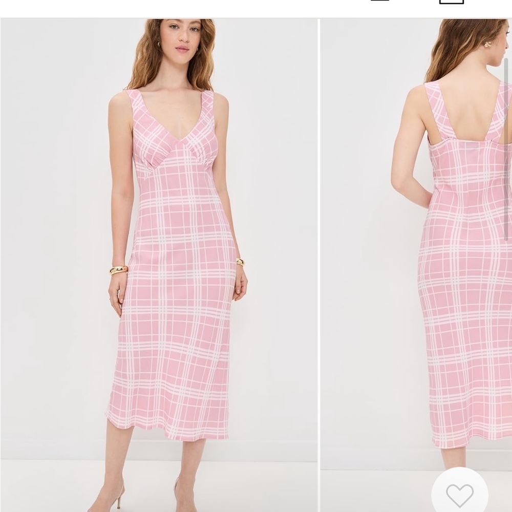 Reformation Beauden dress pink